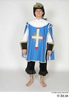  Photos Historical Musketeer in cloth armor 1 16th century Blue suit Historical clothing Medieval Musketeer a poses whole body 0001.jpg